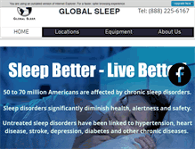 Tablet Screenshot of globalsleep.com
